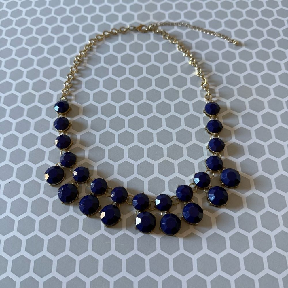 Elegant Blue and Gold Necklace